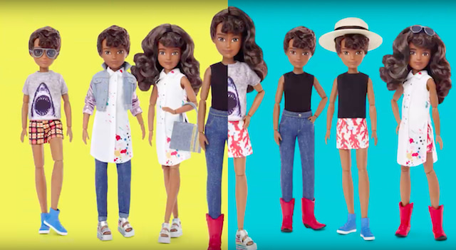 gender-neutral mix of doll variations for Creatable World.